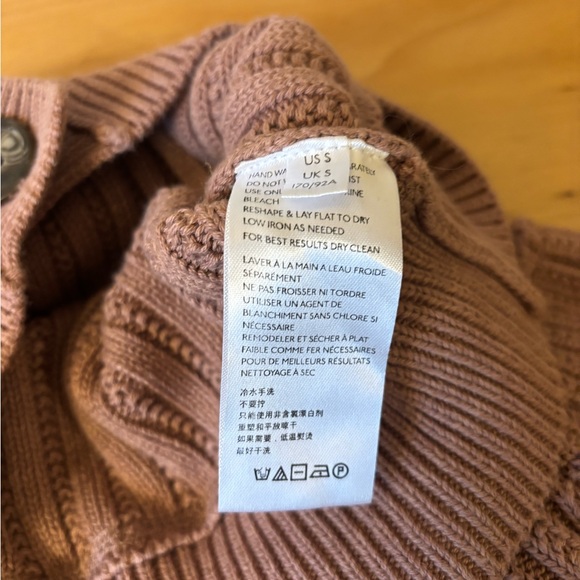 Free People Ribbed Cardigan in Mocha - Picture 7 of 7